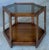 Wood Mid Century Walnut Hexagonal Drum Side Table For Sale - Image 7 of 8