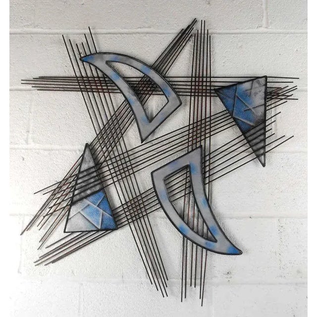 Contemporary Contemporary Modern Abstract Metal Wall Art For Sale - Image 3 of 7