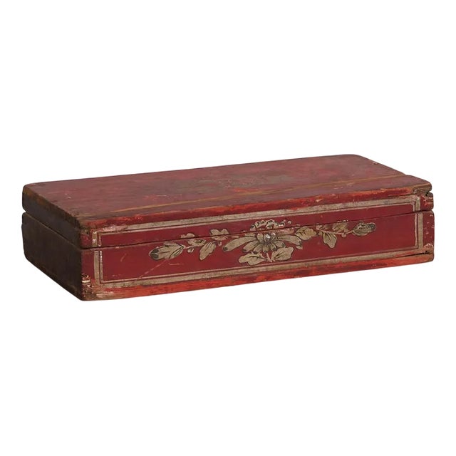 Antique Red Box, 1900s For Sale