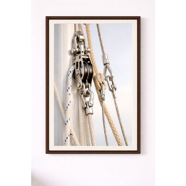 Sailboat Rigging Detail, Minimalist Nautical Art Print, 24″ × 36″ For Sale In Buffalo - Image 6 of 8