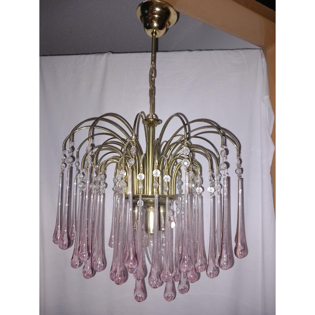 Green Chandelier attributed to Paolo Venini, Italy, 1970s For Sale - Image 8 of 11