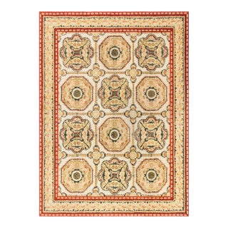 Bessarabian Modern Octagonal Medallion Flatweave Rug "Helios" For Sale