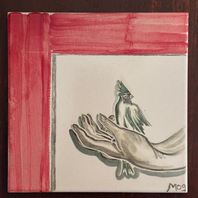 Vintage Hand Painted Italian Decorative Tile For Sale - Image 13 of 13
