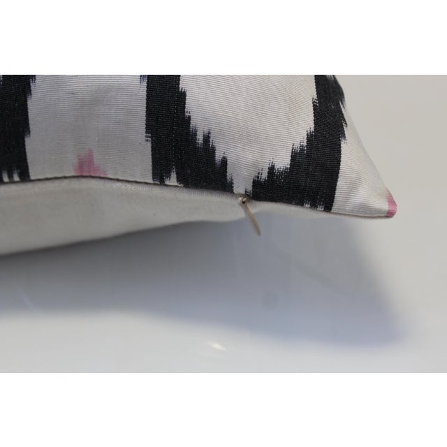 Contemporary Silk Ikat Bohemian Throw Pillow For Sale In Washington DC - Image 6 of 9