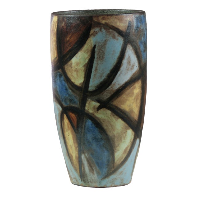 Large Ceramic Vase by Alexandre Kostanda for Vallauris, France, 1950s For Sale