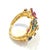Baroque Bochic "Capri" Natural Ruby, Sapphire & Blue Opal Bangle Set In 18k Gold&Silver For Sale - Image 3 of 18