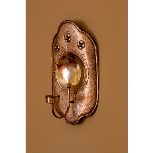 Hollywood Regency Brass Wall Sconces, 1970s, Set of 2 For Sale - Image 4 of 9