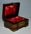 Vintage Asian Wooden Jewerly Box W/Brass Fittings and Satin Interior For Sale - Image 11 of 13