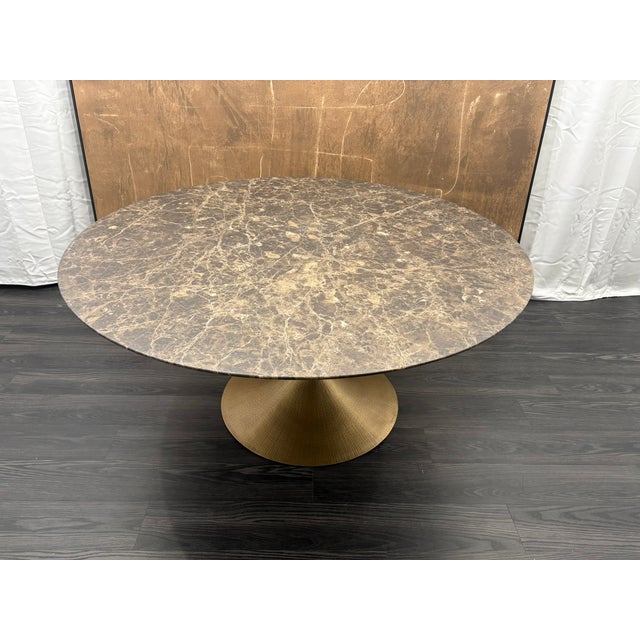 Rh Aero Stone Round Dining Table – 60" For Sale - Image 10 of 18