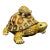 Bejeweled Turtle & Baby Trinket Box Enameled Crystal Goldtone Mother Child VTG For Sale