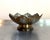 1960s-70s enameled brass asian-style iris pedestal bowl. Excellent condition.