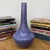 Long Neck Purple Ceramic Vase with Wide Bottom & Blue Hues For Sale - Image 4 of 10