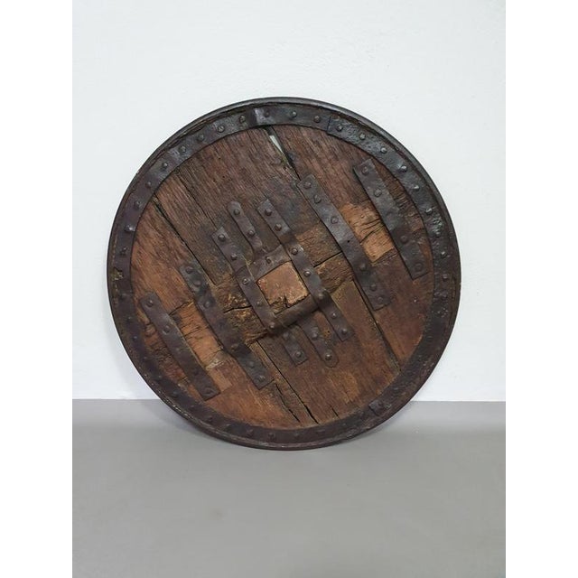 Antique Ox Cart Wheel, 1800 For Sale - Image 9 of 17