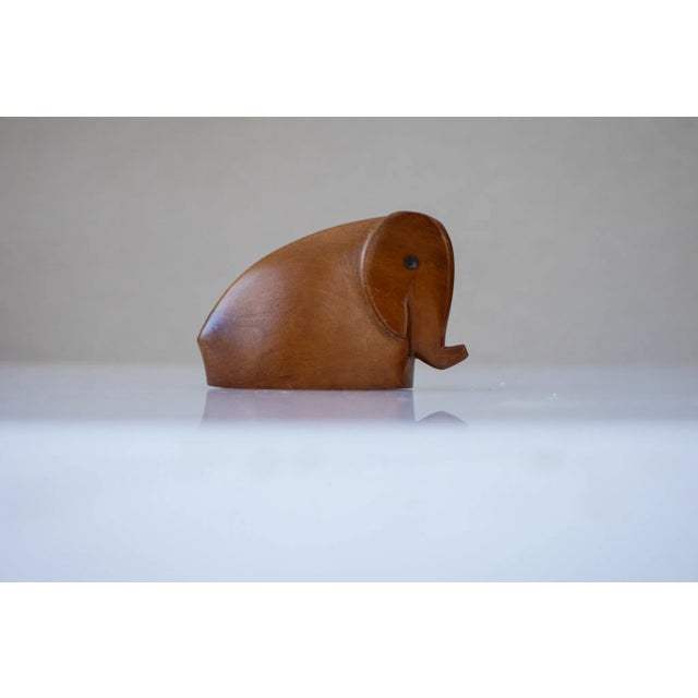 Mid-Century Scandinavian Modern Carved Teak Elephant Figurine, Denmark For Sale - Image 12 of 12