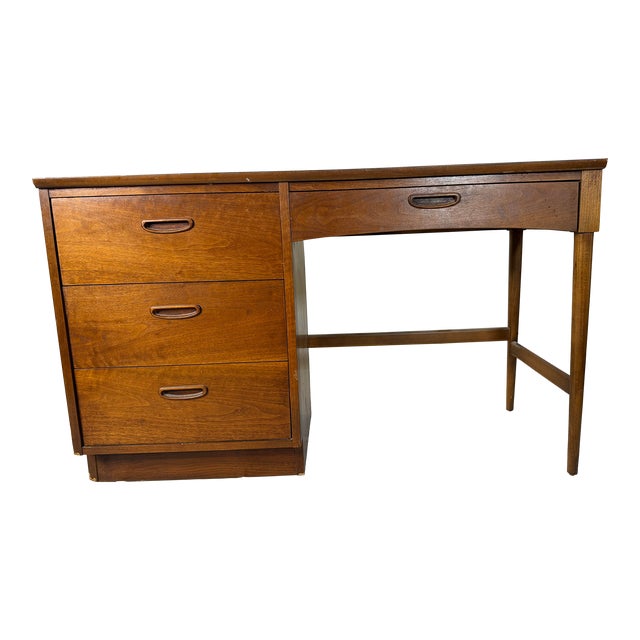 Mid Century Lane Walnut Office Desk For Sale