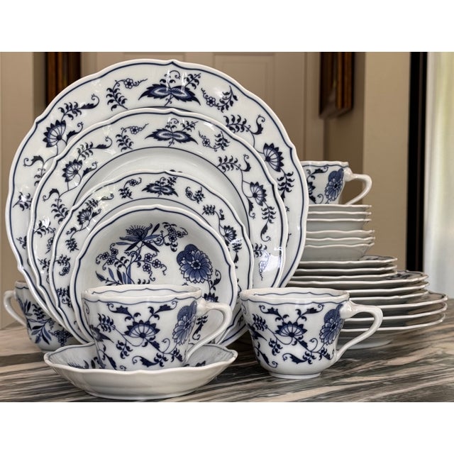 Late 20th Century Blue Danube 6 Piece Place Setting - Multiple Available For Sale - Image 5 of 12