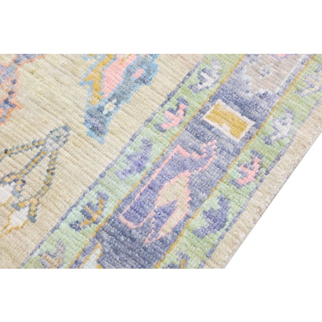 Modern Turkish Oushak Rug 5'7" x 7'3" For Sale - Image 4 of 10