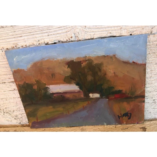 Quiet Places & Journeys — Pena Adobe Barn in Summer Original oil painting by Haas, 7 x 5 unframed canvas panel, signed. A...