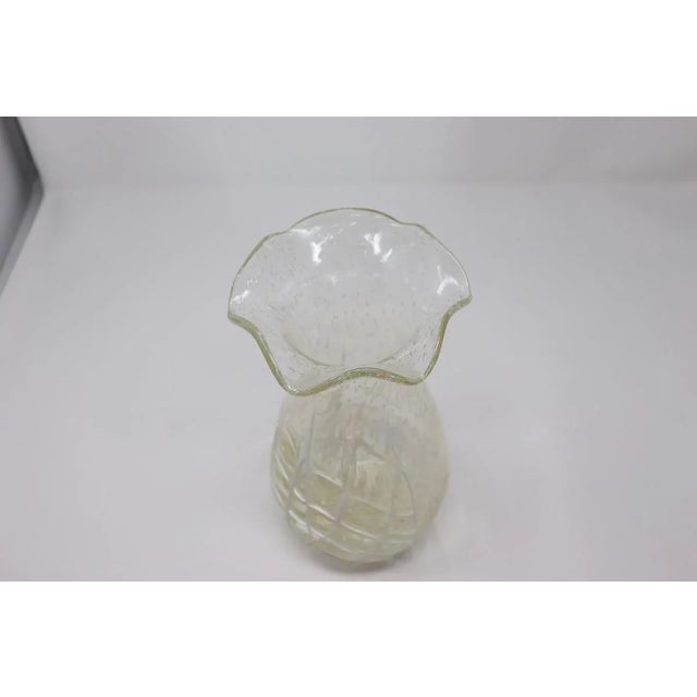 Italian Vase in Transparent Murano Art Glass, 1980s For Sale - Image 7 of 12