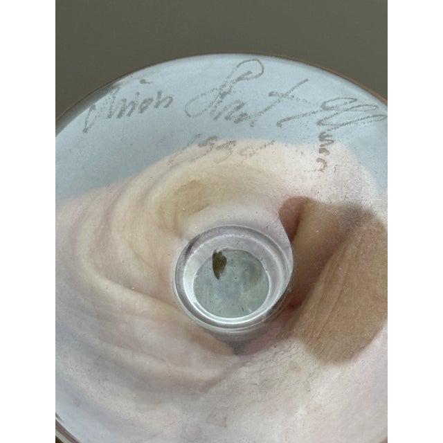 Two Vintage All Crystal Manhattan Gold Glass by Union Street 10.25" High For Sale - Image 4 of 4