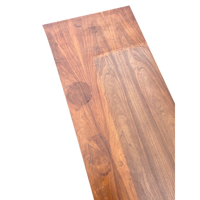 Wood Mid Century Modern Vintage Low Credenza Cabinet Concave Style For Sale - Image 7 of 11