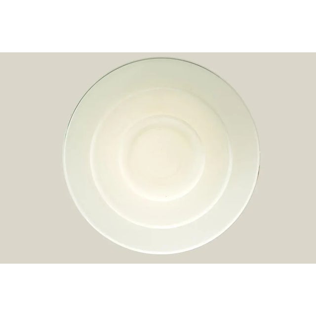 White Opaque White Glass Ceiling Lamp, 1930s For Sale - Image 8 of 9