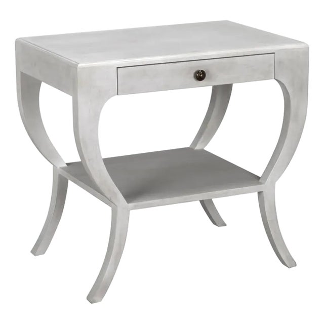 NOIR Maude Side Table, White Wash For Sale