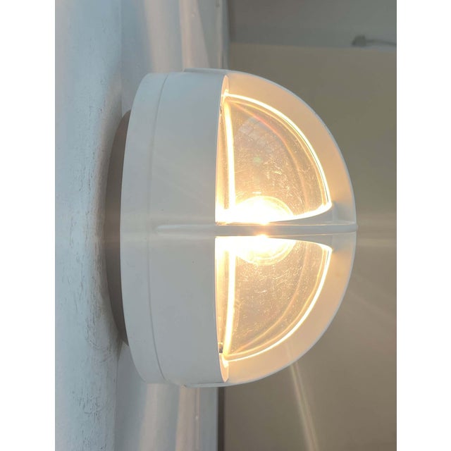 Mid-Century Modern Danish Pirat White Metal Outdoor Wall Lamp by Eva and Nils Koppel, Gert Edstrand for Nordisk Solar, 1960s For Sale - Image 5 of 18