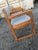 Danish-modern tiger oak box chairs with sled base mortise and tenon joinery’of very high-end build and design, circa 1980s...
