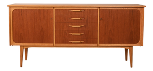 Scandinavian Sideboard in Teak and Oak, 1950s