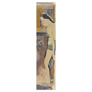 Robert Fontene, The Standing Figure, Original Ink & Tempera Drawing, Mid-20th Century For Sale