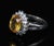 Late 20th Century Gia Yellow Sapphire & 0.48ct Diamond Platinum Ring 7.5g Size 6 For Sale - Image 13 of 18