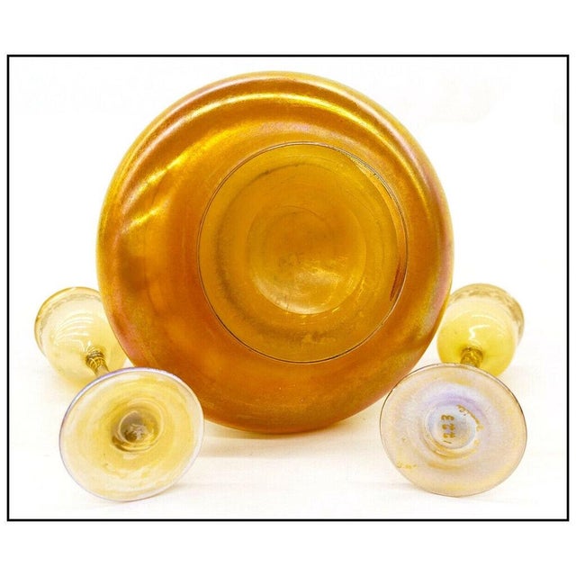 Early 20th Century Early 20th Century Louis Comfort Tiffany Favrile Glass Decanter and Cordial set, Louis Comfort Tiffany - 7 pcs For Sale - Image 5 of 5