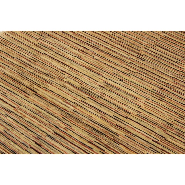 Contemporary Gabbeh Beige/Rust Wool Rug - 4'2'' X 5'9'' For Sale - Image 4 of 10