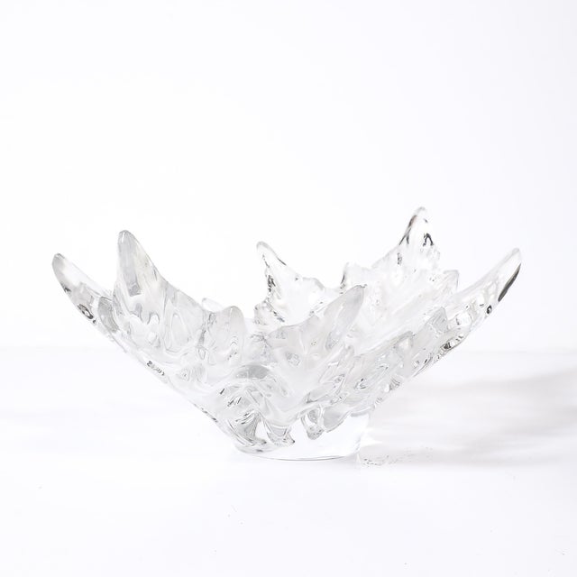 Mid-Century Modernist Crystal "Champs Élysées" Centerpiece Bowl Signed Lalique For Sale - Image 11 of 18