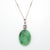 Vintage Art Deco Carved Jade Diamond Necklace Platinum 14k Gold 16" Flowers For Sale - Image 4 of 4