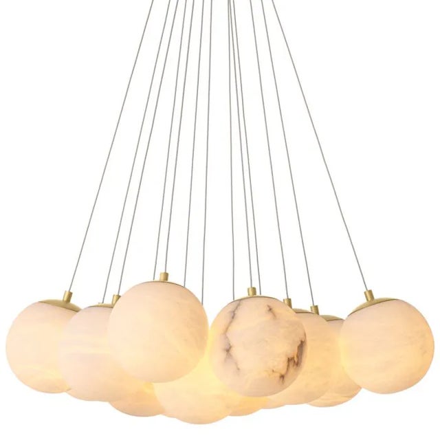 Contemporary Alabaster Sphinx Chandelier For Sale - Image 3 of 3