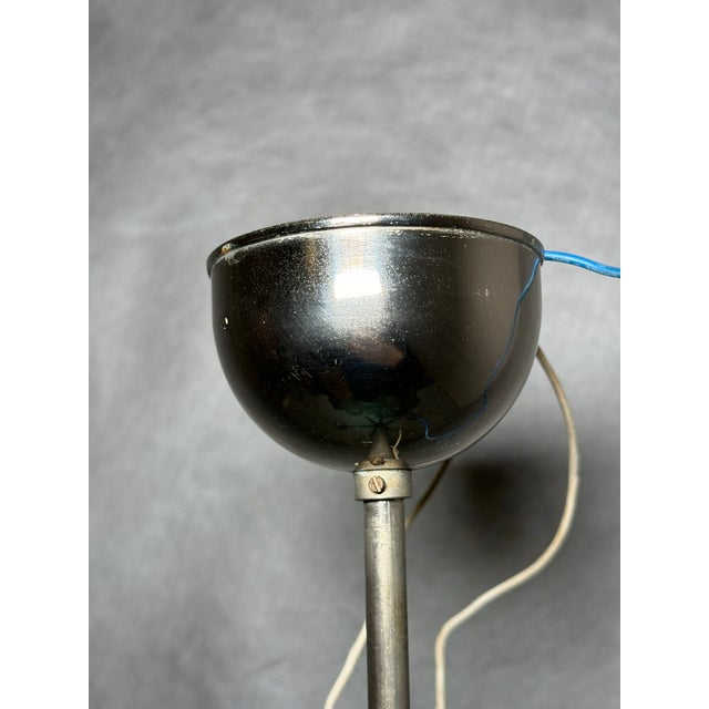 Chrome Chandelier with Pressed Glass Shades from Fischer Leuchten, Germany, 1970s For Sale - Image 9 of 15