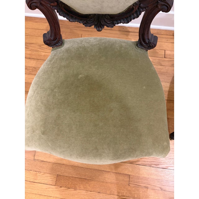 Victorian Rococo Revival Walnut Parlor Chairs - Pair For Sale - Image 12 of 12
