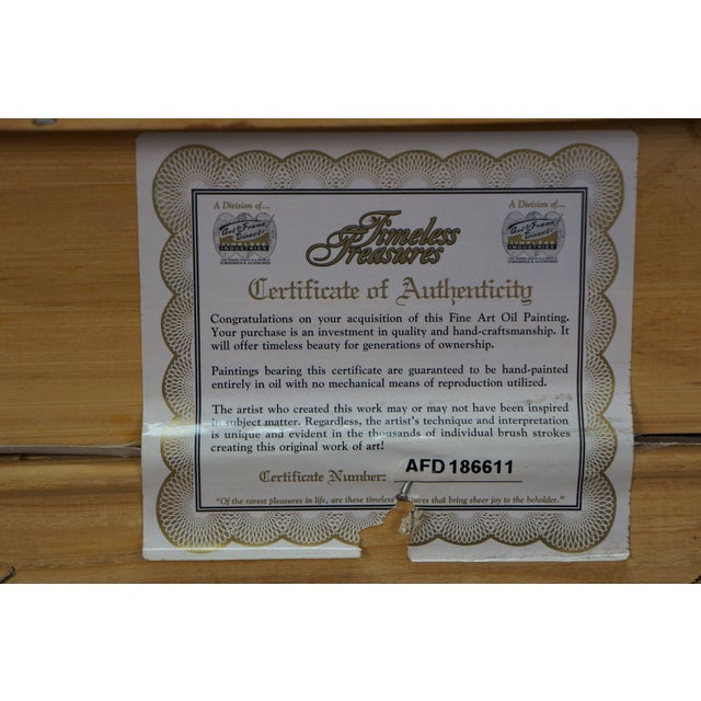 Textile Late 20th Century Timeless Treasures M. Francis Still Life Grape Peach Plum Fruit Oil Painting 18" For Sale - Image 7 of 13