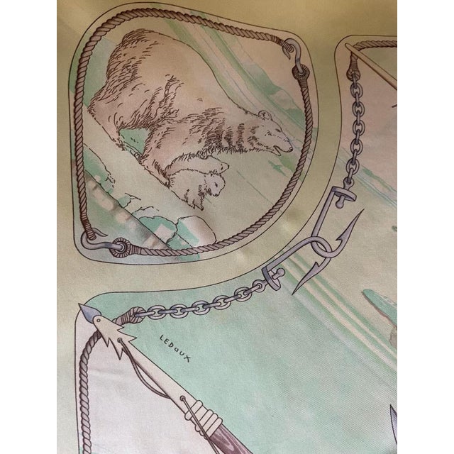 Contemporary HERMÈS GRONLAND Silk Scarf designed by Philippe Ledoux 1992 For Sale - Image 3 of 11