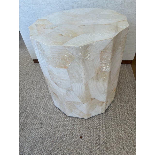 2020s Made Goods Enzo Kabibe Shell End Table For Sale - Image 5 of 6