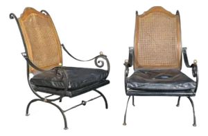 Mid 20th Century Pair of Modern Gondola Style Chairs - 2 Pieces