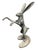 Vintage Cast Iron Leaping Boxing Hare Garden Statue For Sale - Image 4 of 12