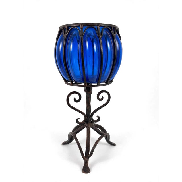 Vintage Submerged Glass Vase, 1920 For Sale - Image 9 of 9