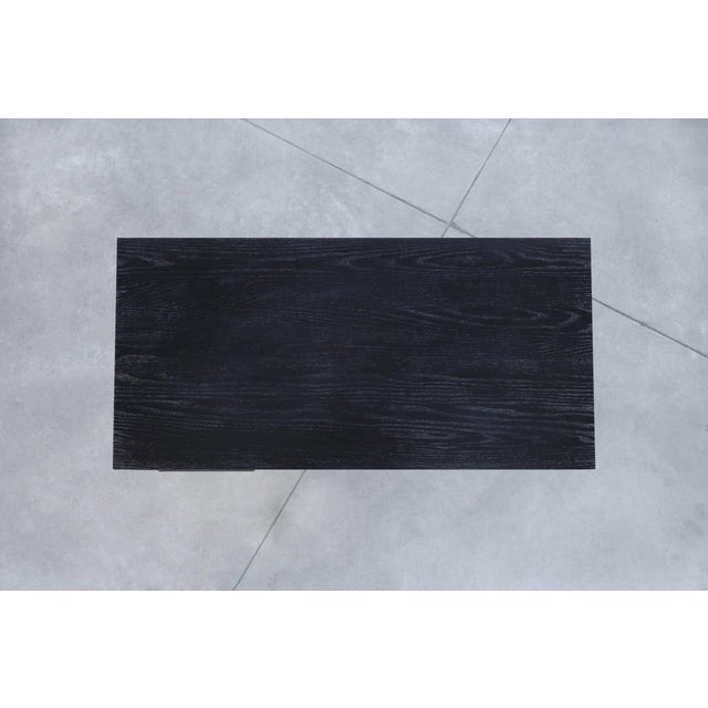 Vintage Black Cerused Desk by Jack Van Der Molen for Jamestown Lounge Co. For Sale - Image 13 of 14