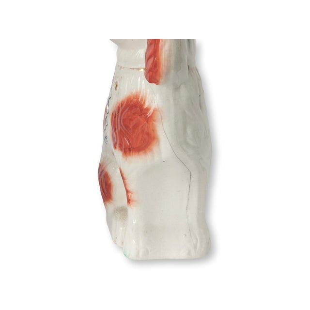 Brick Red Late 19th Century Oversized Staffordshire Dogs- a Pair For Sale - Image 8 of 9