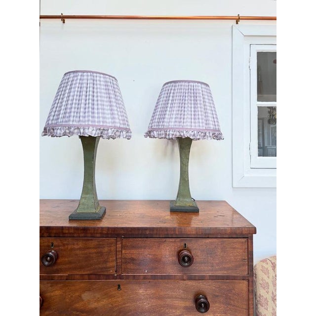 Vintage Tole Verdigris Lamps, Set of 2 For Sale - Image 4 of 4
