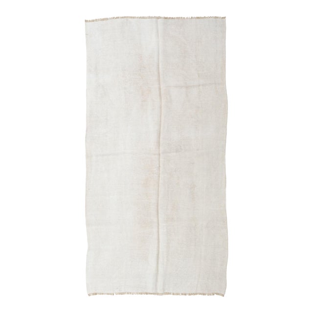 Modern Vintage Hemp Kilim Rug - 4`10″ X 9`0″ Ft. For Sale