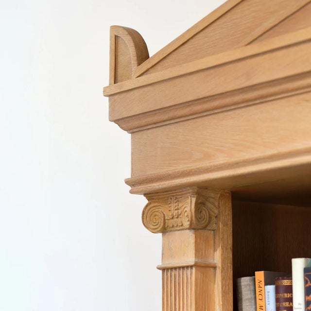 Wood Bunny Williams Home Grand Fluted Artemis Bookcase with Pediment Top For Sale - Image 7 of 7